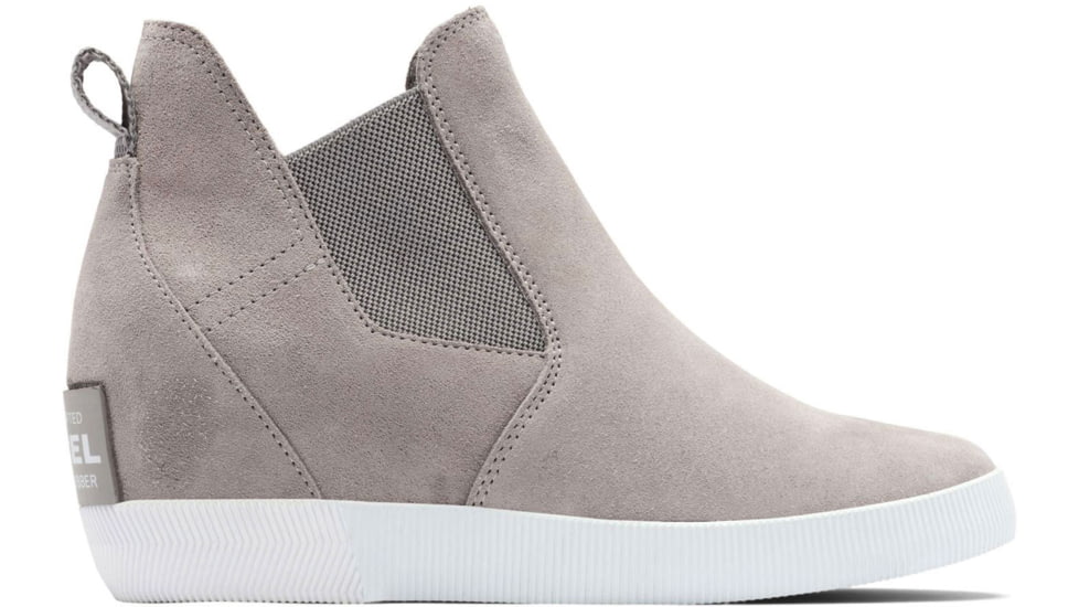 Sorel Out N About Slip-On Wedge Boots - Womens, Chrome Grey/White, 6, 2033021-061-6