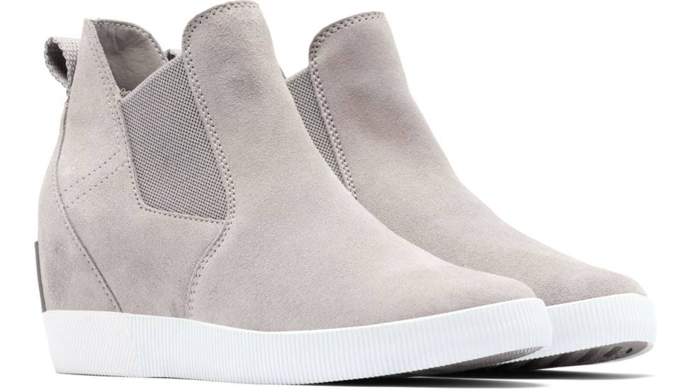 Sorel Out N About Slip-On Wedge Boots - Womens, Chrome Grey/White, 8 US, 2033021-061-8