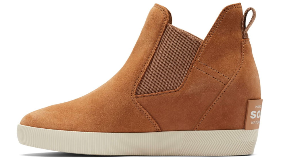 Sorel Out N About Slip-On Wedge Boots - Womens, Tawny Buff/Chalk, 11, 2033021-253-11