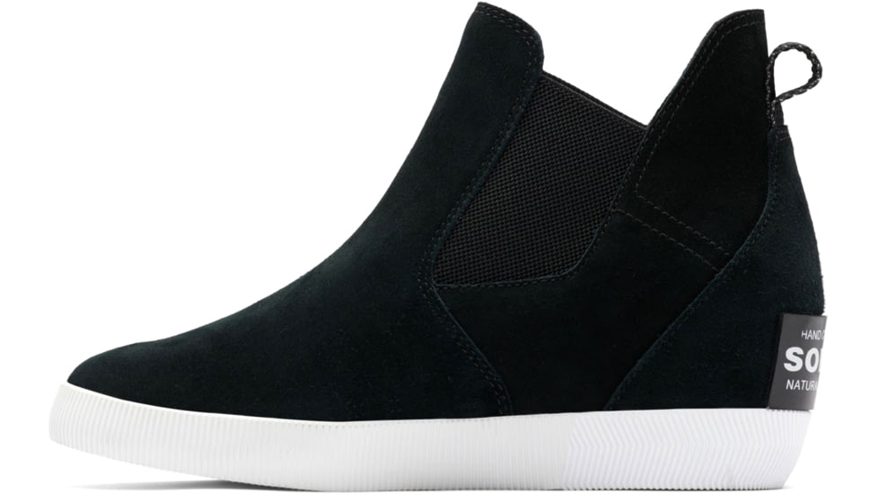 Sorel Out N About Slip-On Wedge II Bootie - Women's, Black, White, 6.5, 2033021-010-6.5