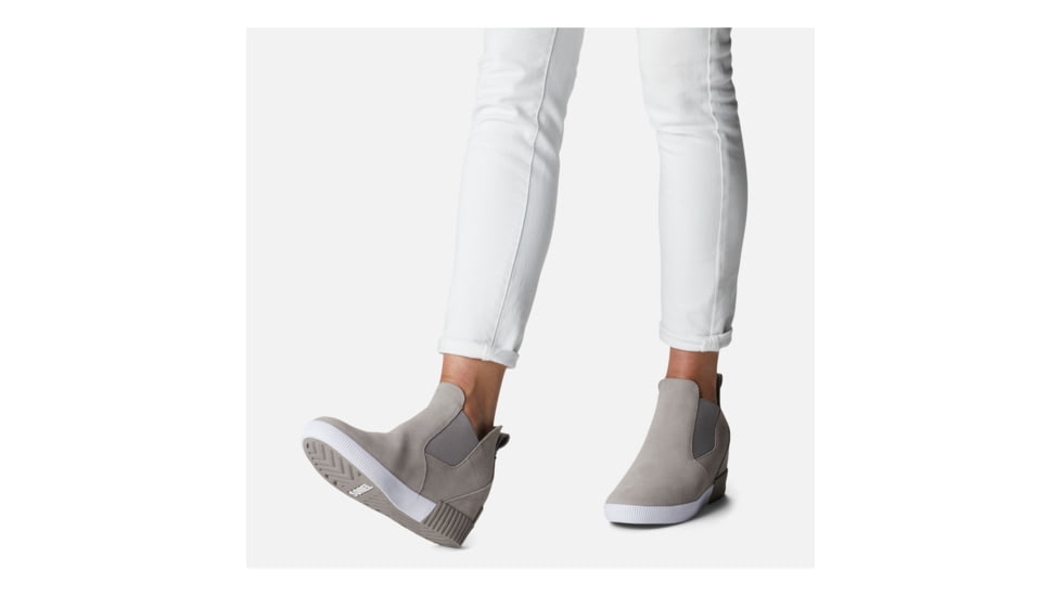 Sorel Out N About Slip-On Wedge - Womens, Chrome Grey/White, 7 US, 1981671-061-7