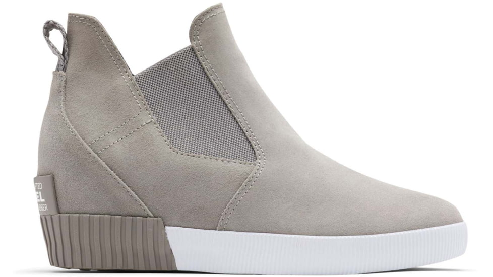 Sorel Out N About Slip-On Wedge - Women's, Chrome Grey/White, 8 US, 1981671-061-8