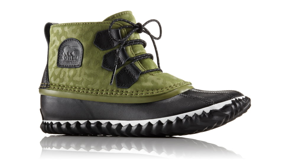 Sorel Out N About Textile Casual Boot, Womens, Olive Drab/Black, 6.5 US, 1798031389-6.5
