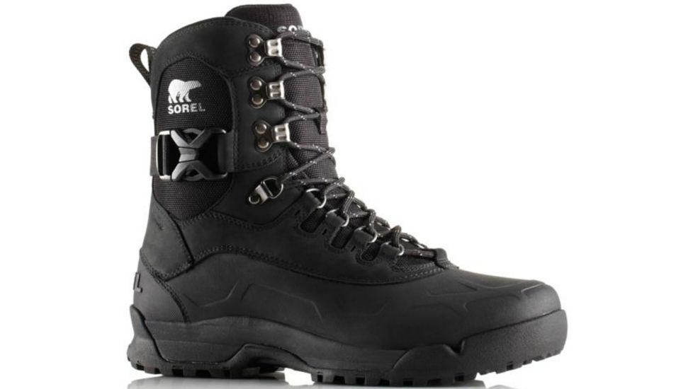 Sorel Paxson Tall Waterproof Winter Boot - Men's-Black/Shark-Medium-13