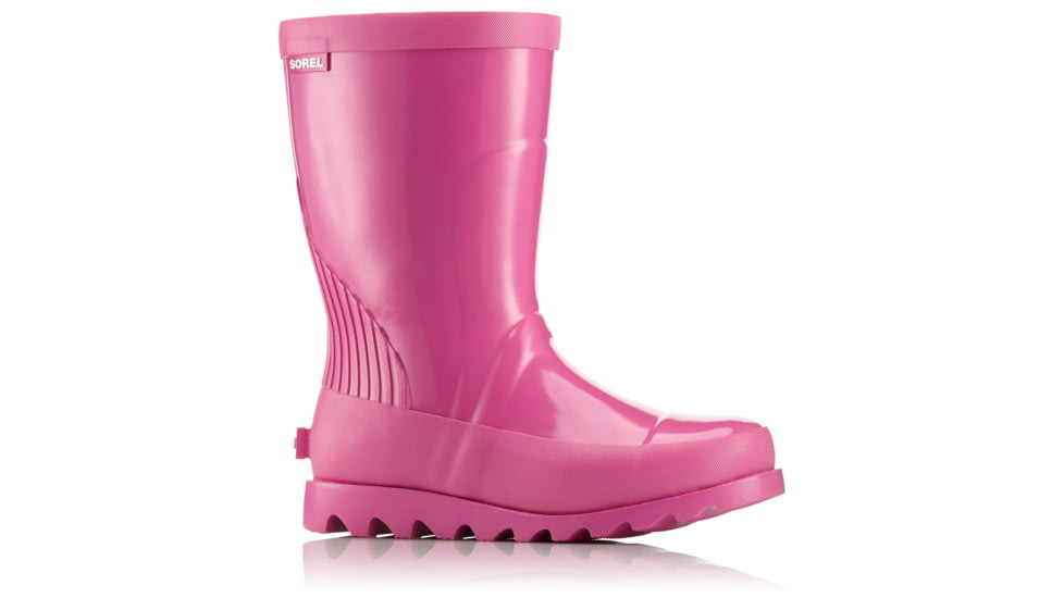 Sorel Rain Boot Gloss, Youth, Pink Ice/Emperor, 7 US, 1797961695-7