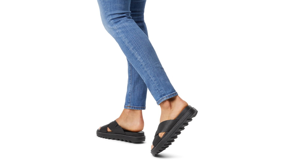 Sorel Roaming Criss Cross Slide - Womens, Black, 8 US, 1892291-010-8
