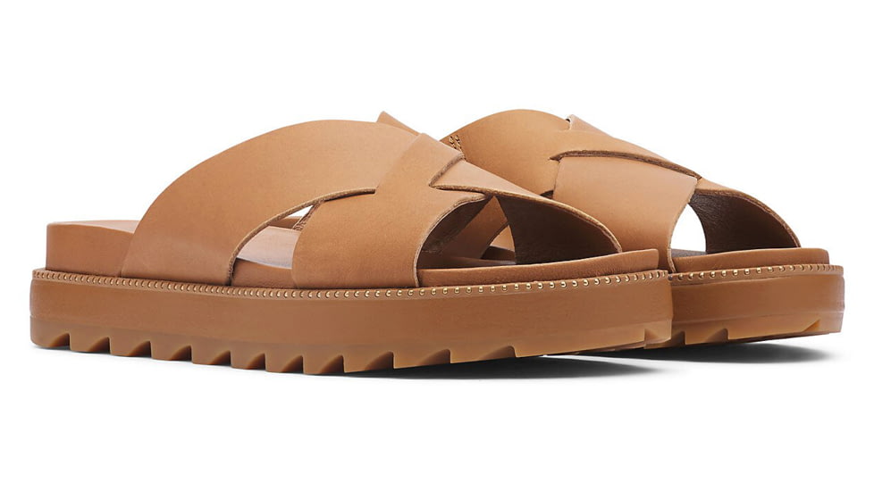 Sorel Roaming Criss Cross Slide - Womens, Camel Brown, 9 US, 1897091-224-9