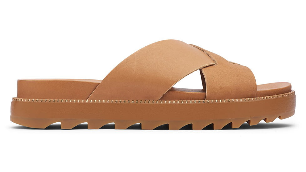Sorel Roaming Criss Cross Slide - Womens, Camel Brown, 9 US, 1897091-224-9