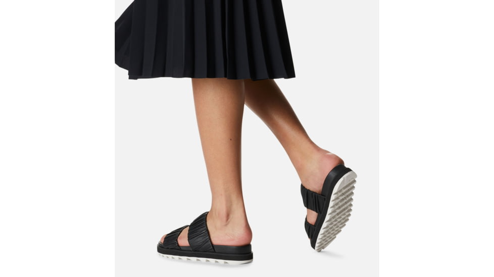 Sorel Roaming Two Strap Slide Sandals - Womens, Black/Chalk, 9.5 US, 1988461-010-9.5