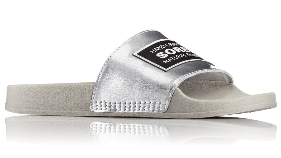 Sorel Slide Leather Sandal, Womens, Lux/Dove, 10 US, 1798211964-10