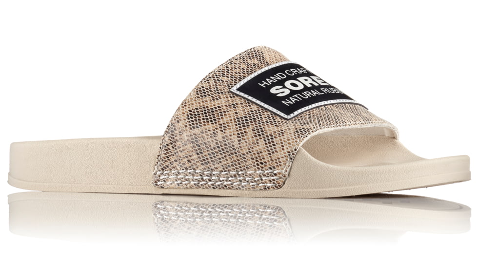 Sorel Slide Suede Sandal, Womens, Fawn Snakeprint, 9 US, 1798221920-9