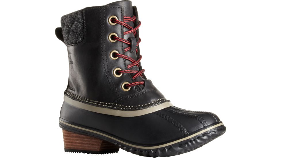 Sorel Slimpack II Lace Casual Boot - Women's-Black/Kettle-Medium-10