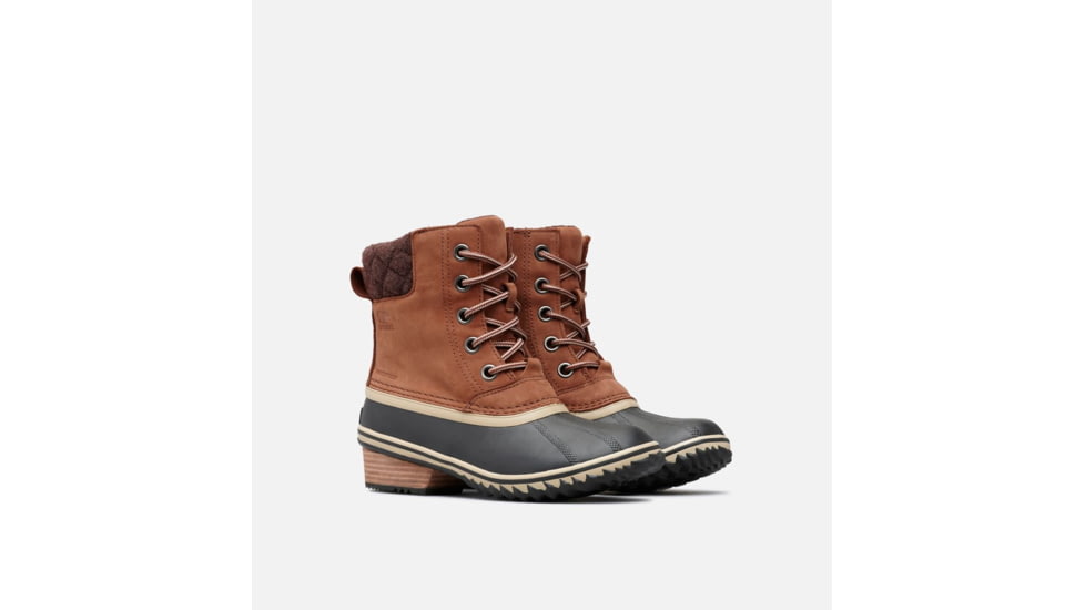 Sorel Slimpack Lace II Rain Boot - Womens, Nubuck-Burro, Cattail, 12, 1822091282-12
