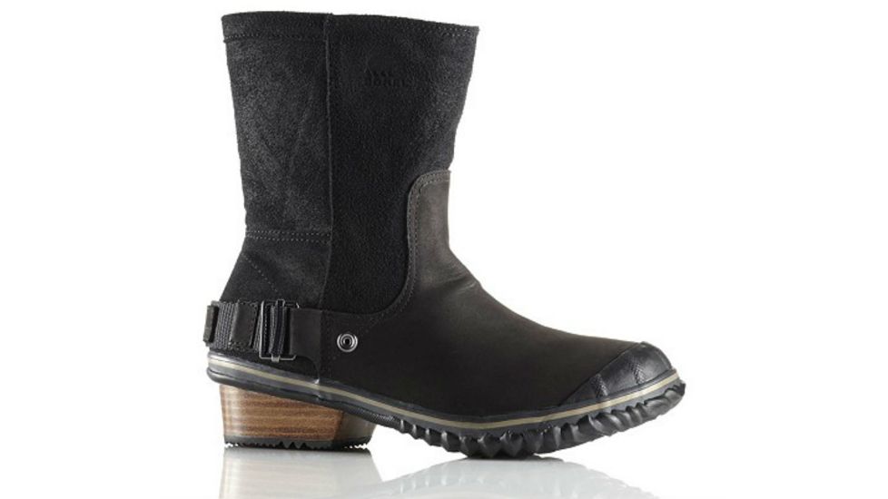 Sorel Slimshortie Casual Boot - Women's-Black/Oxford Tan-Medium-7 US