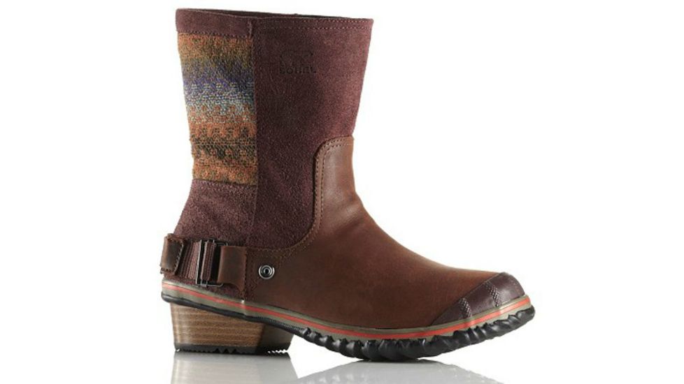 Sorel Slimshortie Casual Boot - Women's-Madder Brown/Bonfire-Medium-5