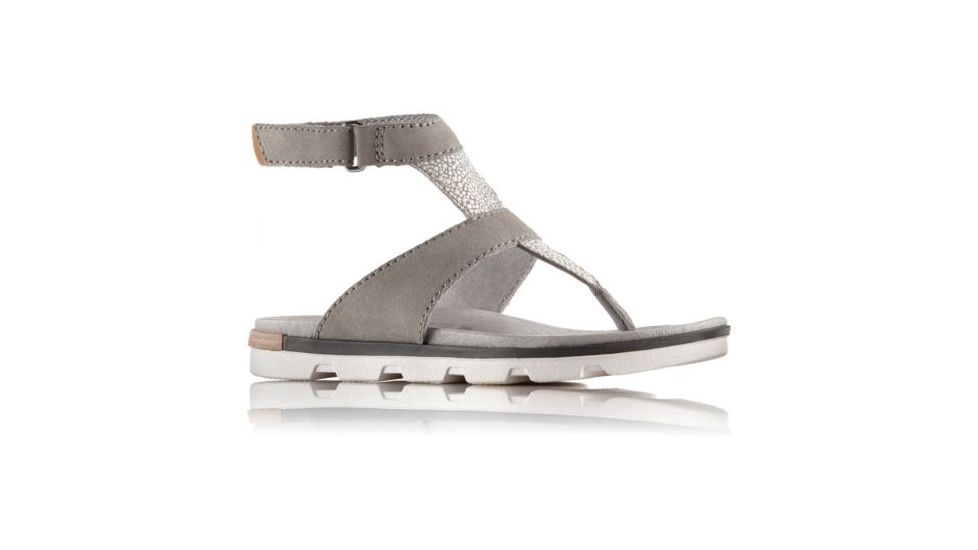 Sorel Torpeda Ankle Strap Sandal - Women's-Dove/White-Medium-6.5