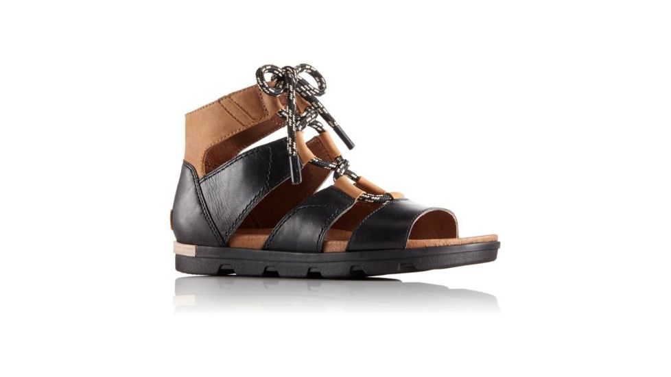 Sorel Torpeda Lace II Sandal - Women's-Black/Elk-Medium-5.5
