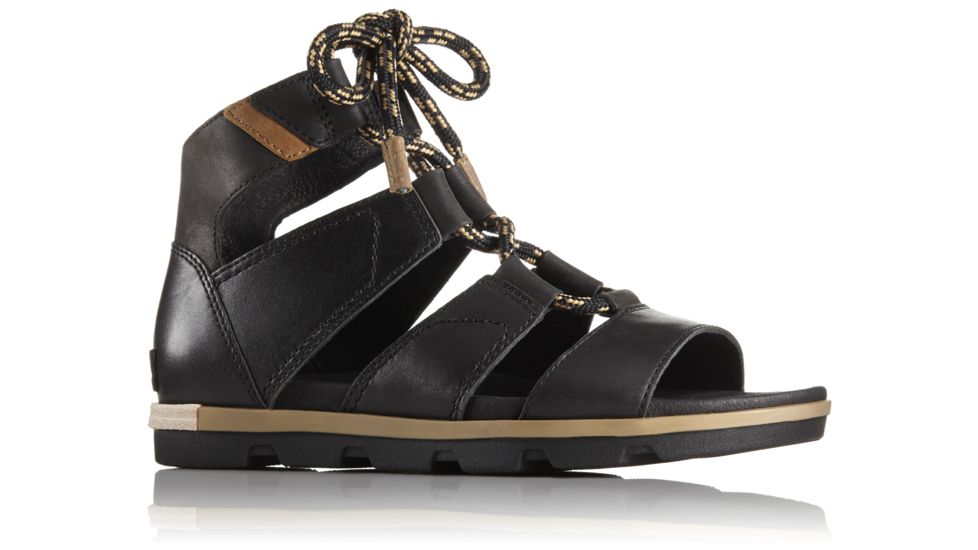 Sorel Torpeda Lace II Sandal, Womens, Black/Sahara, 7 US, 1727321011-7