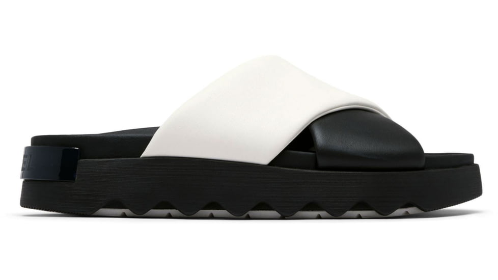 Sorel VIIbe Crisscross Slide - Womens, Black/Sea Salt, 10, 2076811-010-10