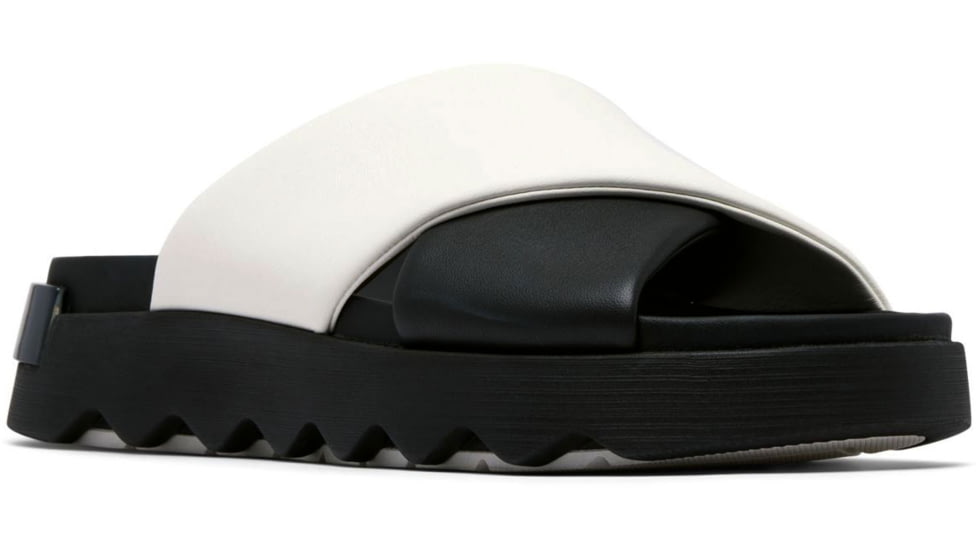 Sorel VIIbe Crisscross Slide - Womens, Black/Sea Salt, 10, 2076811-010-10