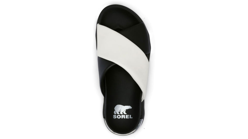 Sorel VIIbe Crisscross Slide - Womens, Black/Sea Salt, 10, 2076811-010-10