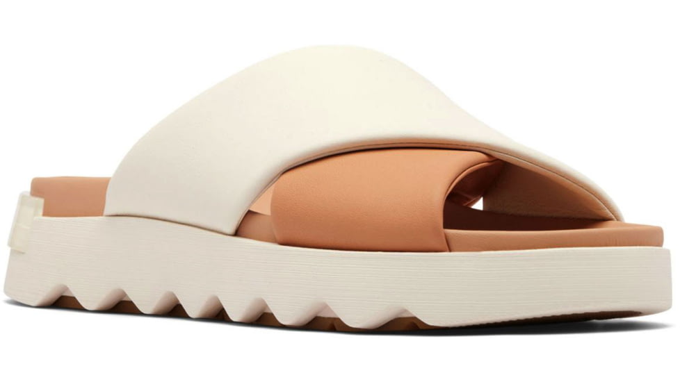 Sorel VIIbe Crisscross Slide - Womens, Honest Beige/Chalk, 7, 2076811-246-7