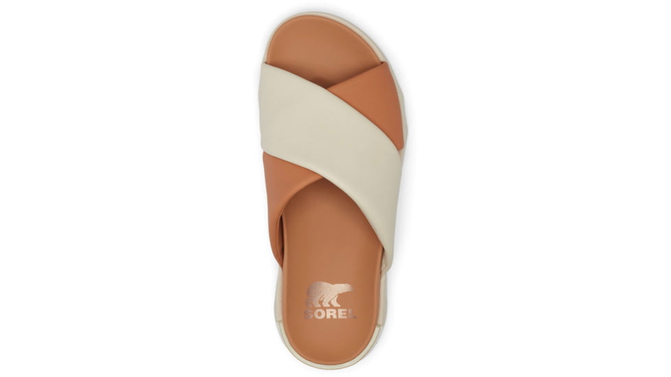 Sorel VIIbe Crisscross Slide - Womens, Honest Beige/Chalk, 7, 2076811-246-7