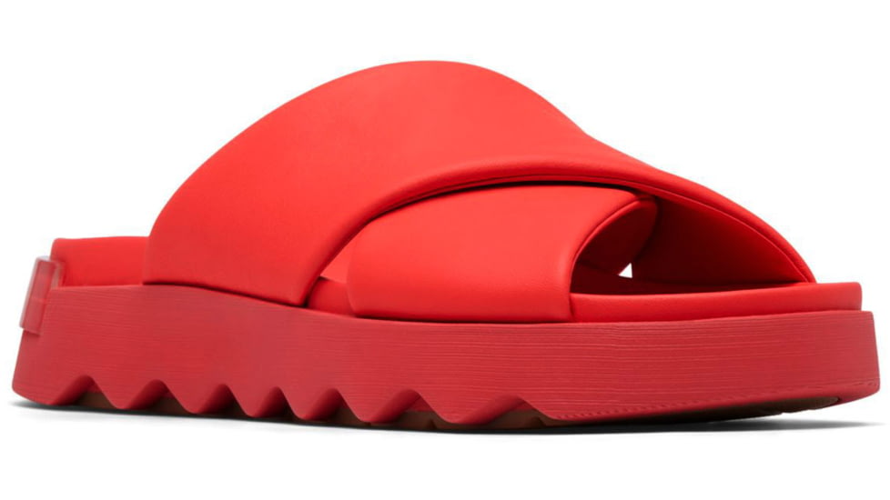 Sorel VIIbe Crisscross Slide - Womens, Red Glo/Gum 16, 9, 2076811-617-9