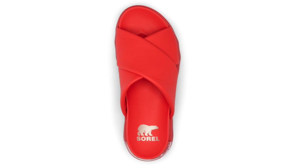 Sorel VIIbe Crisscross Slide - Womens, Red Glo/Gum 16, 9, 2076811-617-9