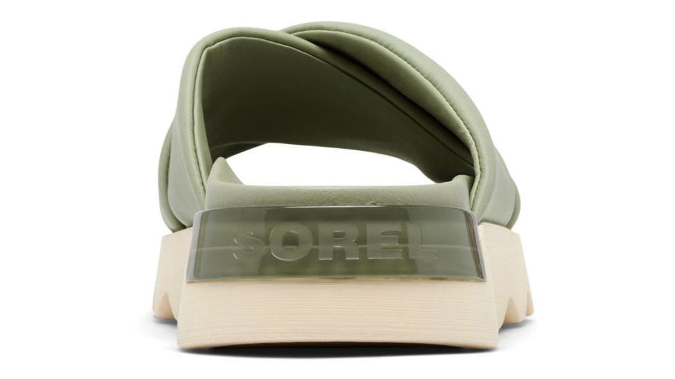 Sorel VIIbe Crisscross Slide - Womens, Safari/Honey White, 9, 2076811-348-9