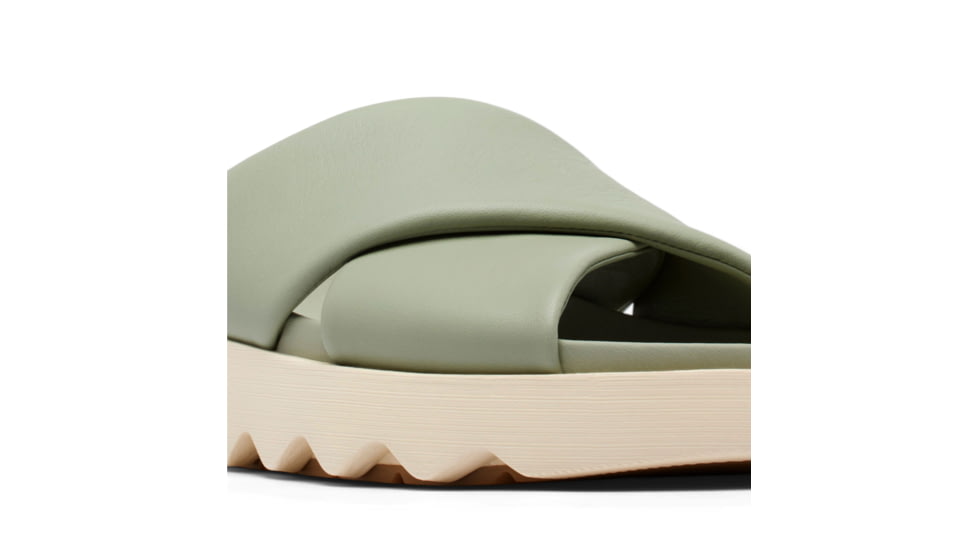 Sorel VIIbe Crisscross Slide - Womens, Safari/Honey White, 9, 2076811-348-9