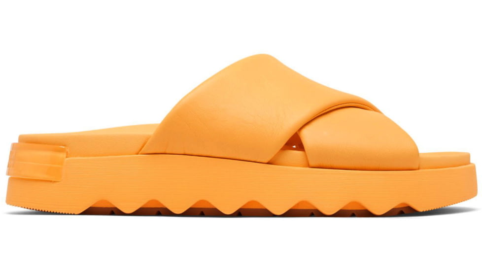 Sorel VIIbe Crisscross Slide - Womens, Yellow Ray/Gum 17, 6, 2076811-765-6