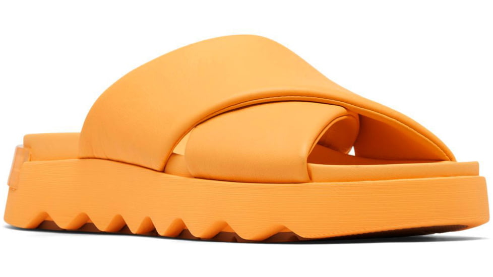 Sorel VIIbe Crisscross Slide - Womens, Yellow Ray/Gum 17, 6, 2076811-765-6