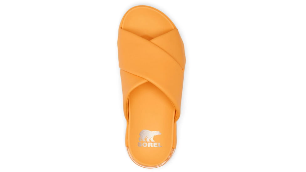 Sorel VIIbe Crisscross Slide - Womens, Yellow Ray/Gum 17, 6, 2076811-765-6