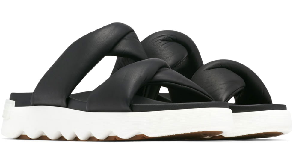 Sorel VIIbe Twist Slide Sandals - Womens, Black/Sea Salt, 7 US, 2039961-010-7