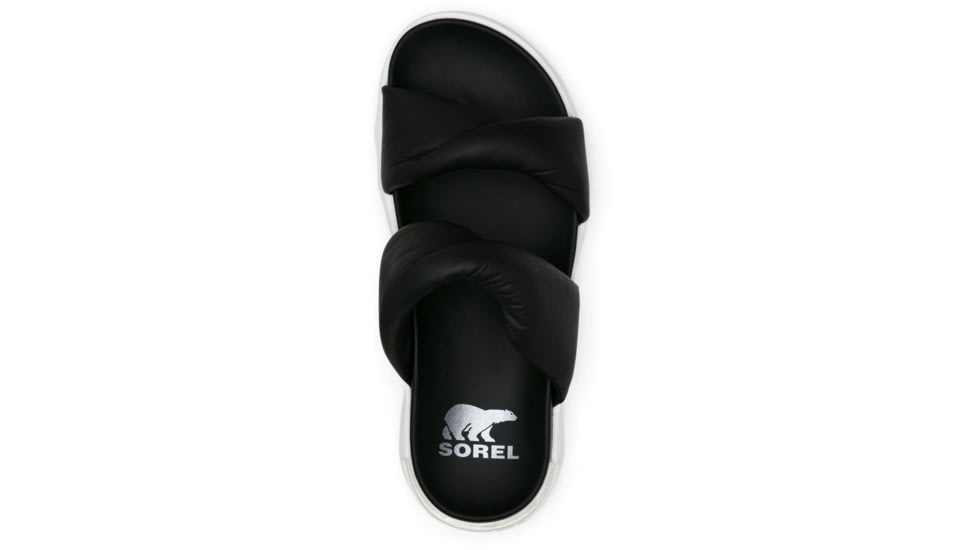 Sorel VIIbe Twist Slide - Womens, Black/Sea Salt, 6, 2039961-010-6