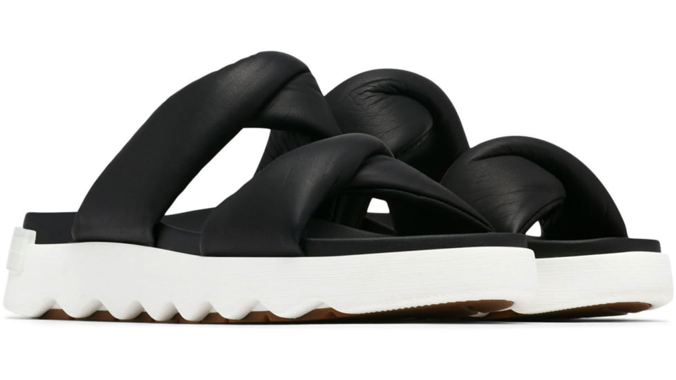 Sorel VIIbe Twist Slide - Womens, Black/Sea Salt, 6, 2039961-010-6