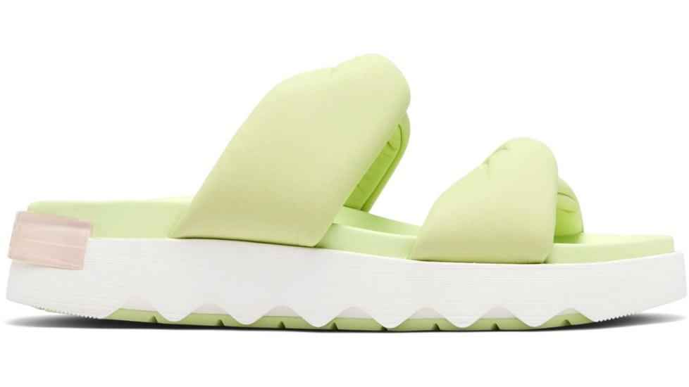 Sorel VIIbe Twist Slide - Womens, Luminous Lime/Whitened Pink, 9.5, 2039961-382-9.5