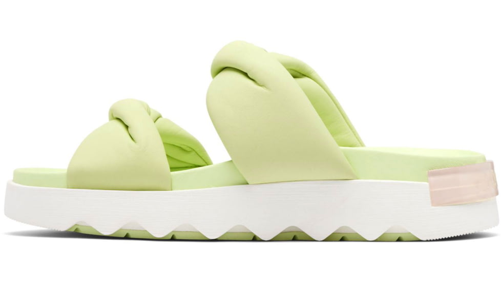Sorel VIIbe Twist Slide - Womens, Luminous Lime/Whitened Pink, 9.5, 2039961-382-9.5