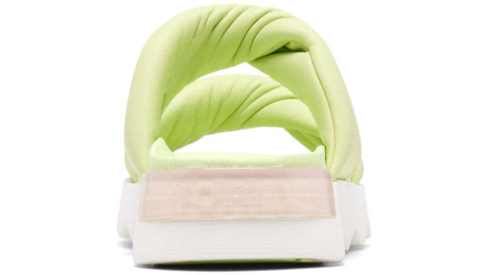 Sorel VIIbe Twist Slide - Womens, Luminous Lime/Whitened Pink, 9.5, 2039961-382-9.5
