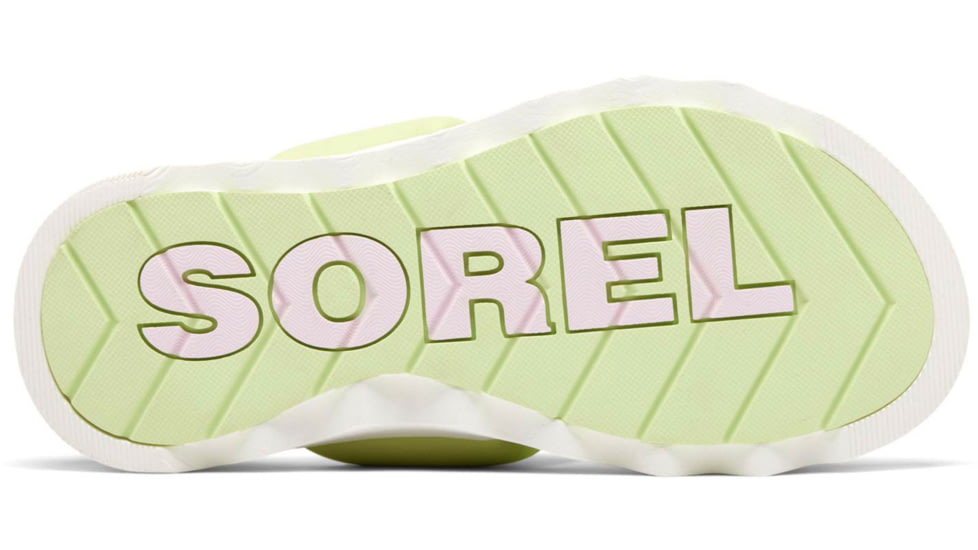 Sorel VIIbe Twist Slide - Womens, Luminous Lime/Whitened Pink, 9.5, 2039961-382-9.5