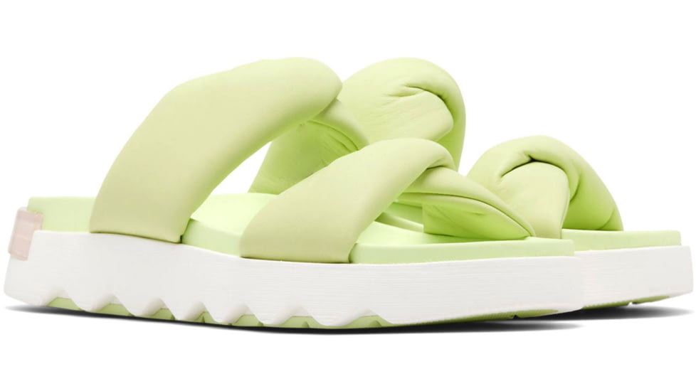 Sorel VIIbe Twist Slide - Womens, Luminous Lime/Whitened Pink, 9.5, 2039961-382-9.5