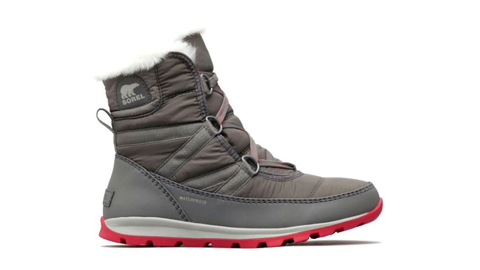 Sorel Whitney Short Lace Boot - Womens, Quarry, Bright Rose, 9, 1767011053-9