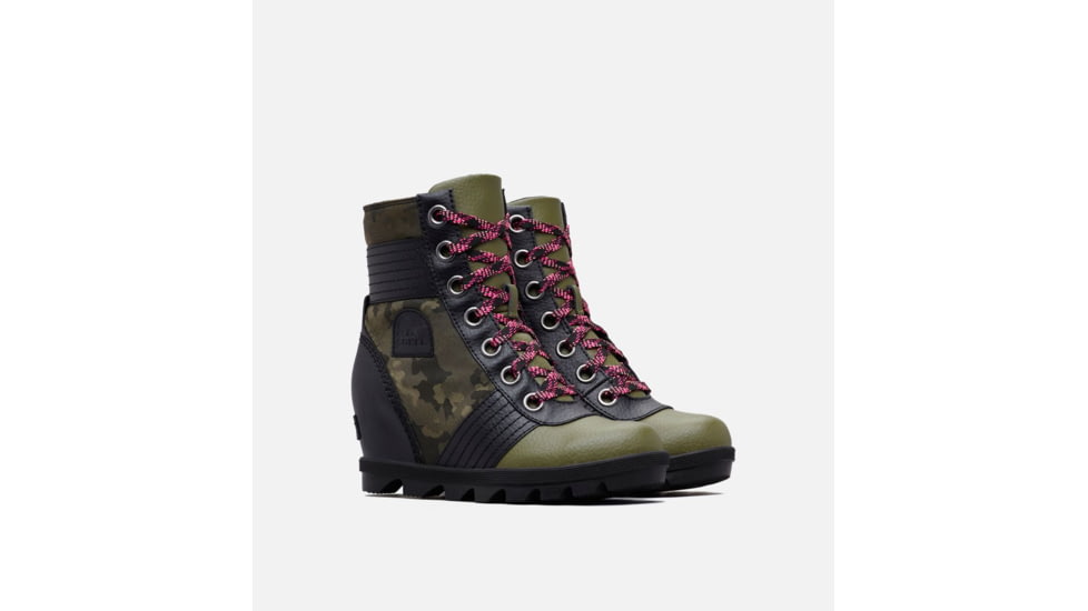 Sorel Youth Lexie Wedge Camo Shoe - Girls, Hiker Green, Bl, 1, 1808521371-1