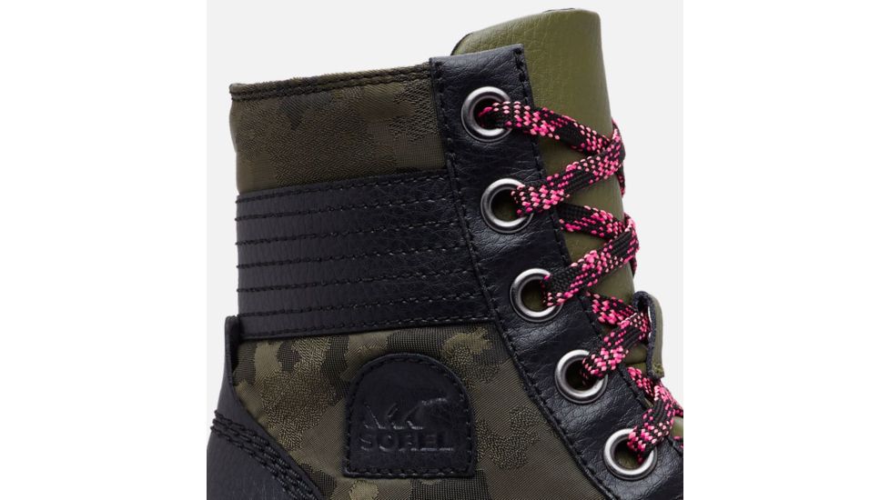 Sorel Youth Lexie Wedge Camo Shoe - Girls, Hiker Green, Bl, 1, 1808521371-1