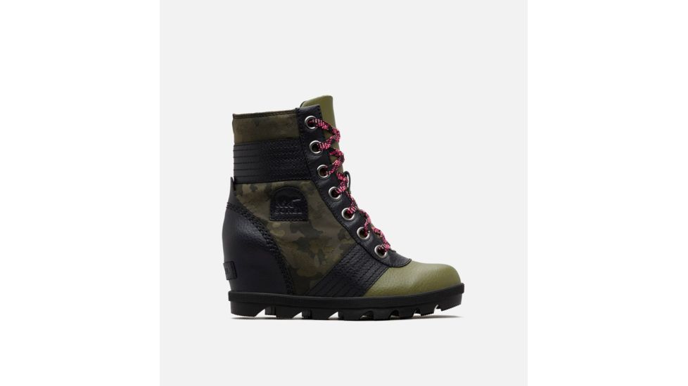 Sorel Youth Lexie Wedge Camo Shoe - Girls, Hiker Green, Bl, 1, 1808521371-1