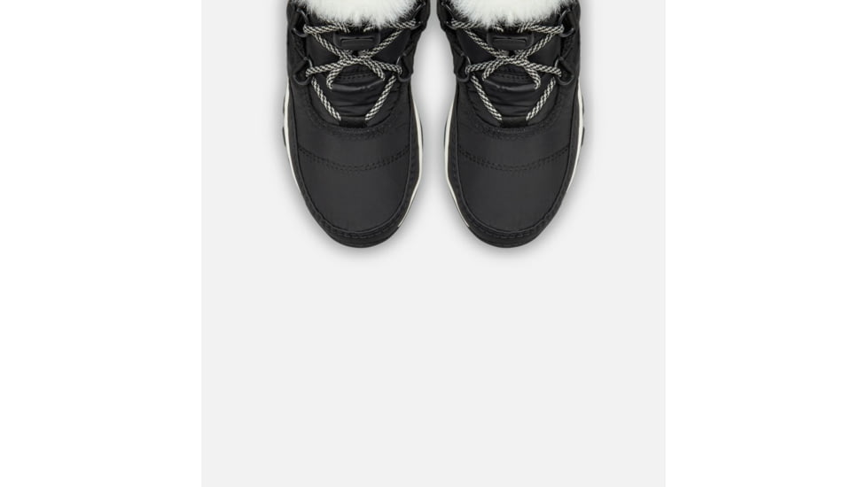 Sorel Youth Whitney Short Lace Boot, Black, Sea Salt, 4, 1767401011-4