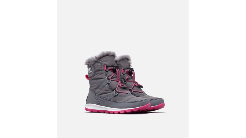 Sorel Youth Whitney Short Lace Boot, Quarry, Ultra P, 7, 1767401053-7