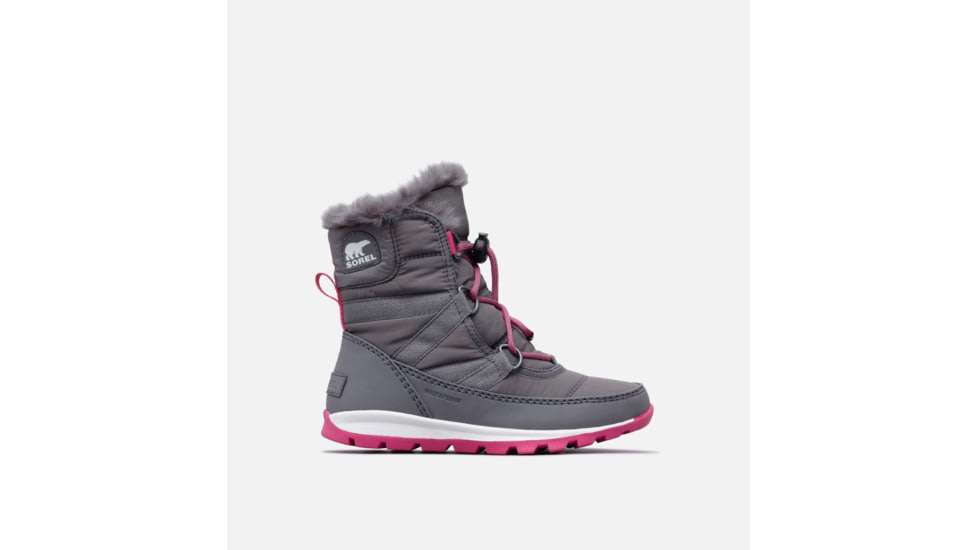Sorel Youth Whitney Short Lace Boot, Quarry, Ultra P, 7, 1767401053-7