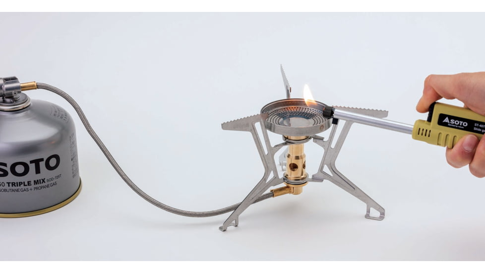 Soto Fusion Trek Stove, Silver/Gold, 4953571093901
